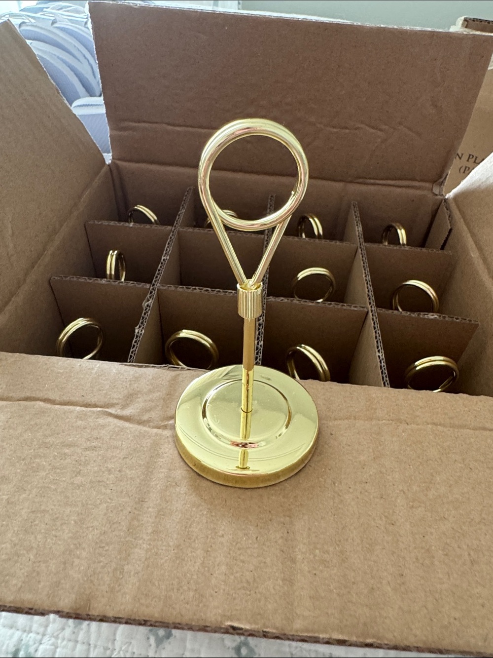 Gold Card/Photo Holder Stand with numbers 2-20